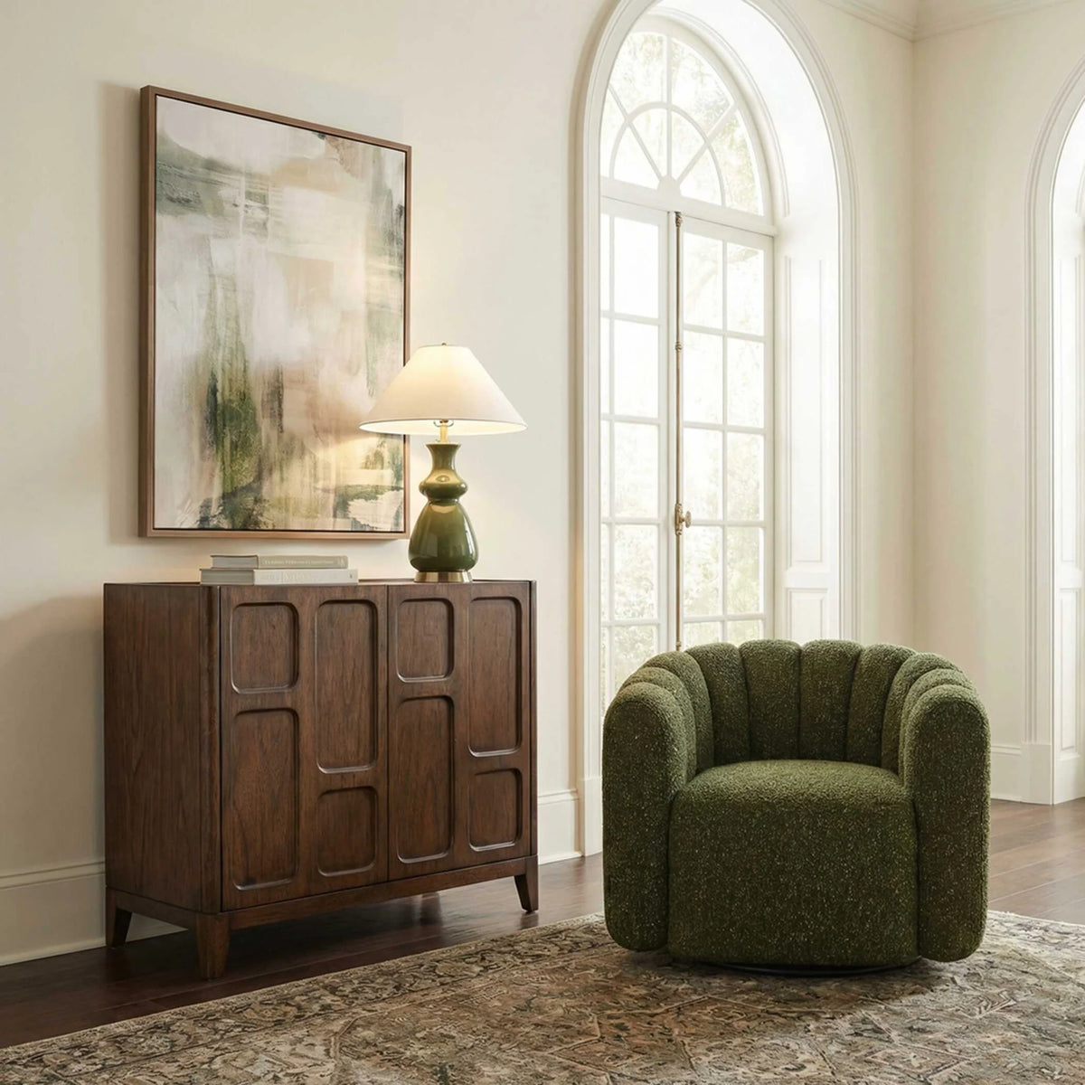 2-Door Walnut Cabinet
