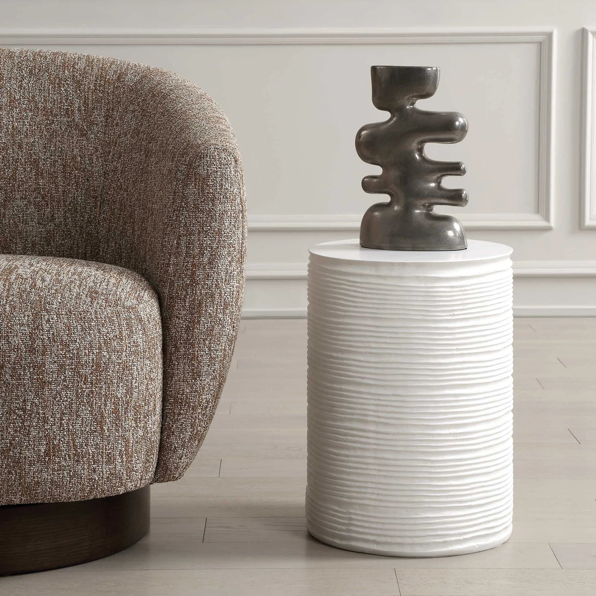 White Drum Table