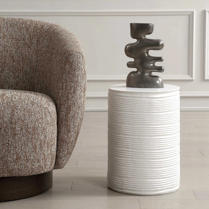 White Drum Table