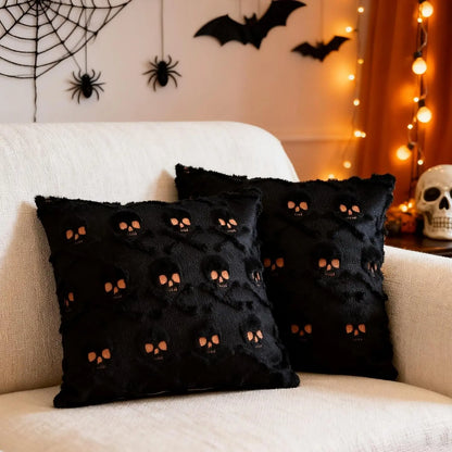 Spook Up Your Space with Our 18x18 Halloween Throw Pillow Covers - Set of 2 Plush Ghost Designs!