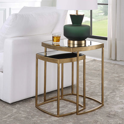Gold Nesting Tables Set Of 2