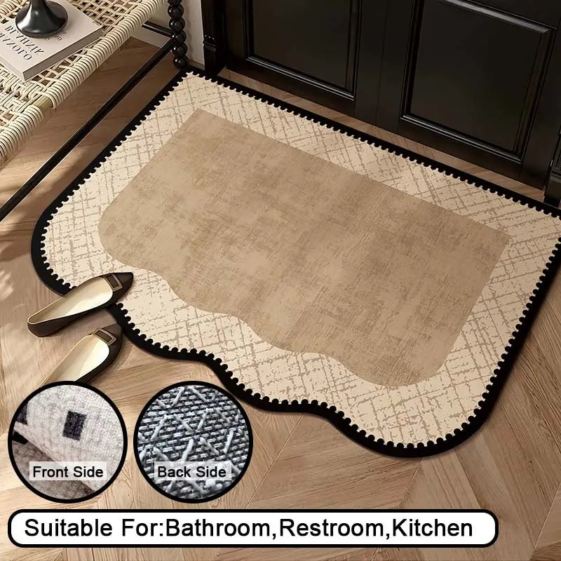 Falm Mat Nordic Simple Style Soft Dense Grip Non-Slip Durable Washable Rug for Entryway Kitchen Door Home Safety Cleanliness Decorative Rug Boho Rug Boho Area Rug