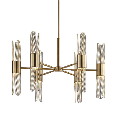 12 Light Brass Chandelier