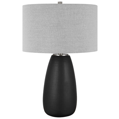 Satin Black Table Lamp