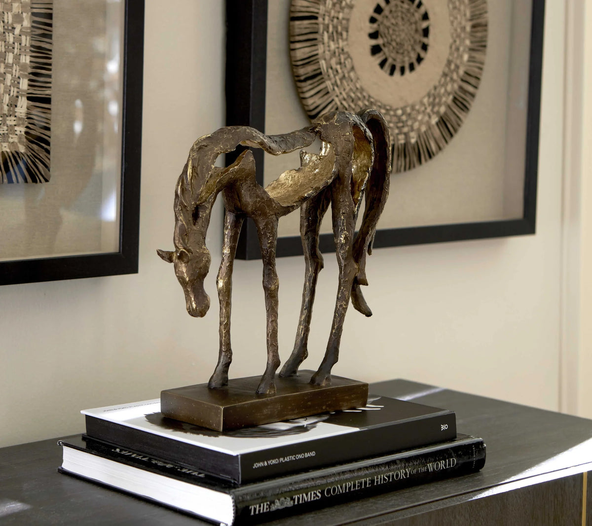 Grazing Horse Sculpture