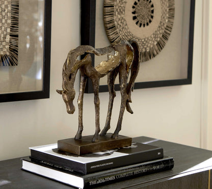 Grazing Horse Sculpture