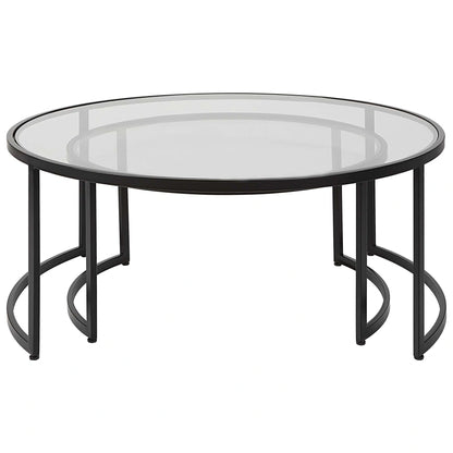 Black Nesting Coffee Tables, Set of 2