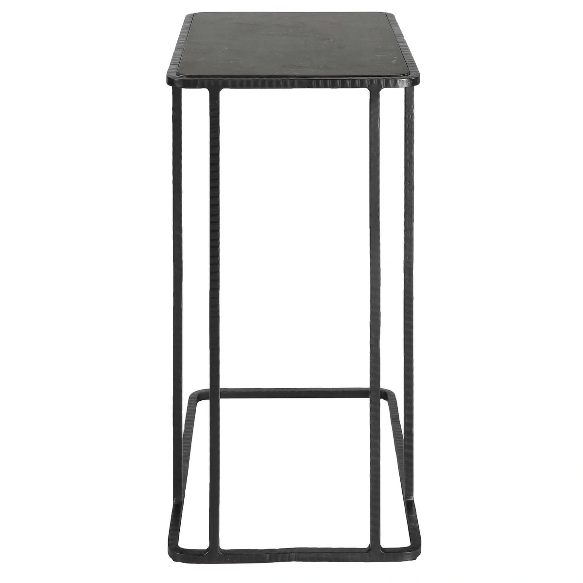 Stone & Iron Accent Table