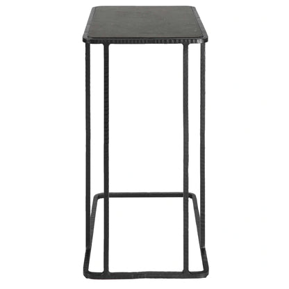 Stone & Iron Accent Table