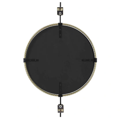 Double Twisted Iron Round Mirror