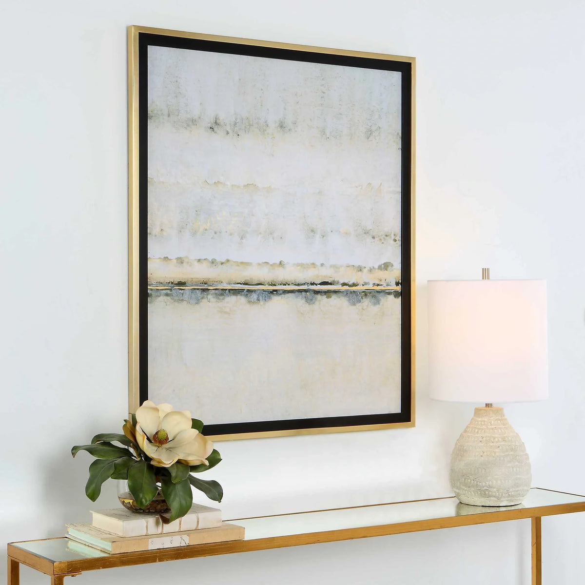 Gold Leaf Landscape Print