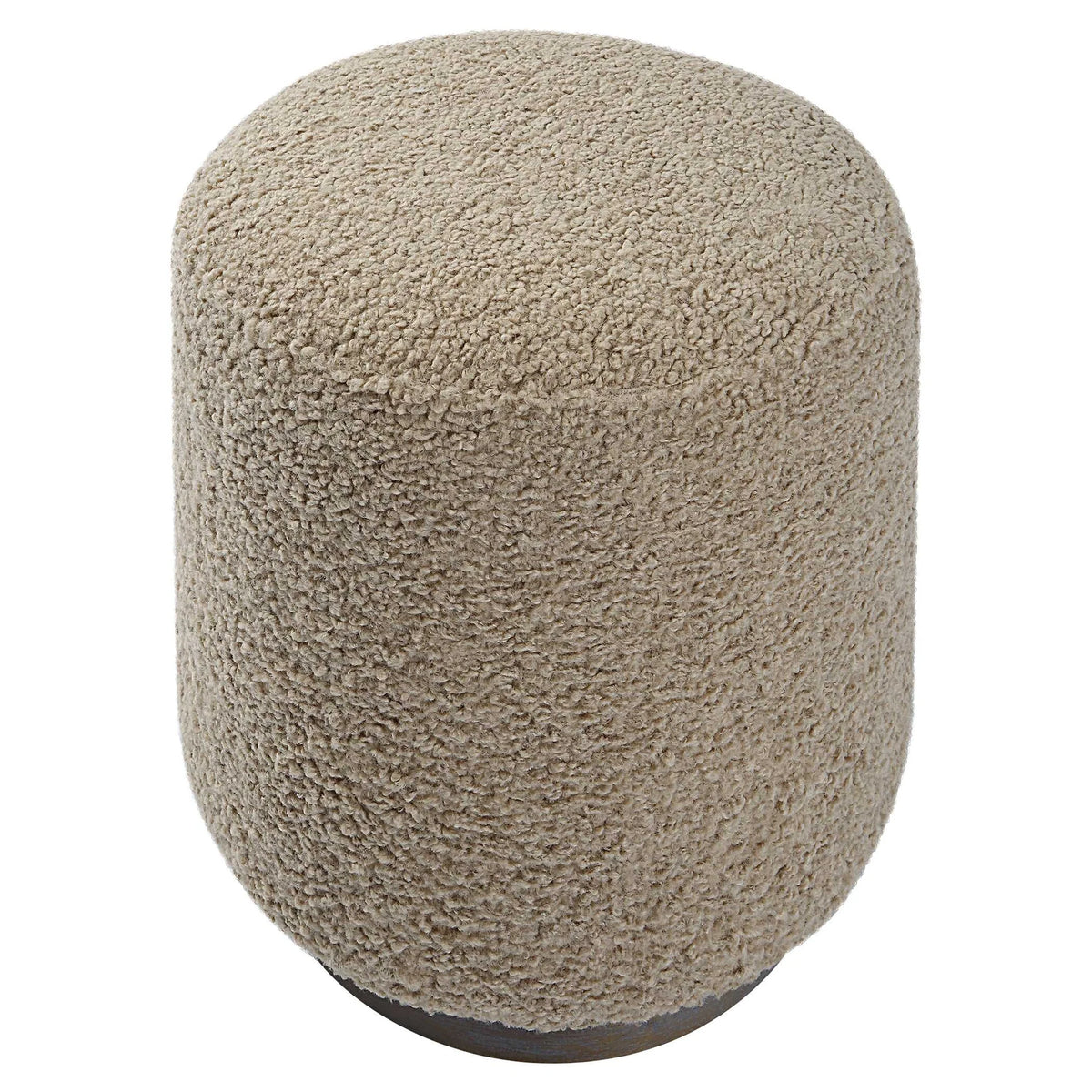 Ivory Boucle Ottoman