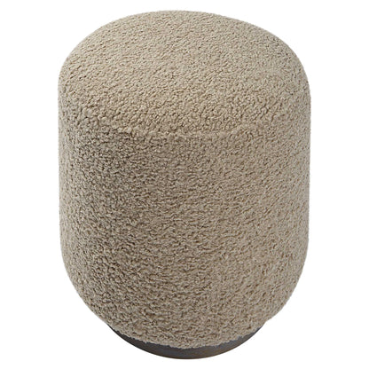 Ivory Boucle Ottoman