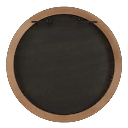 Round Burl Wood Mirror