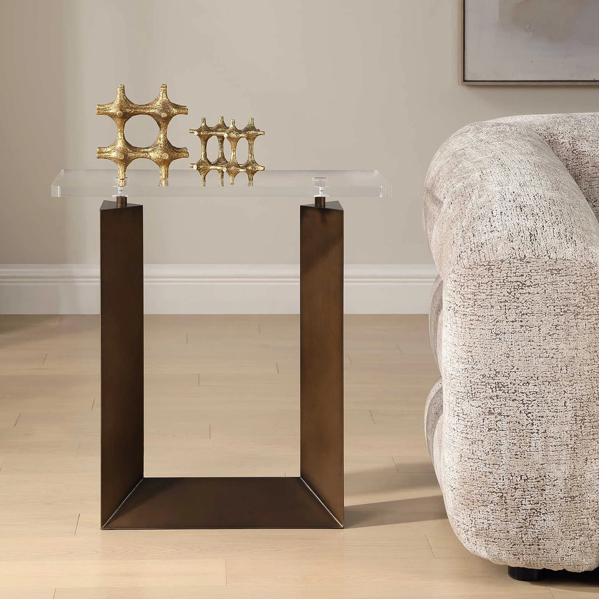 Modern Bronze Side Table
