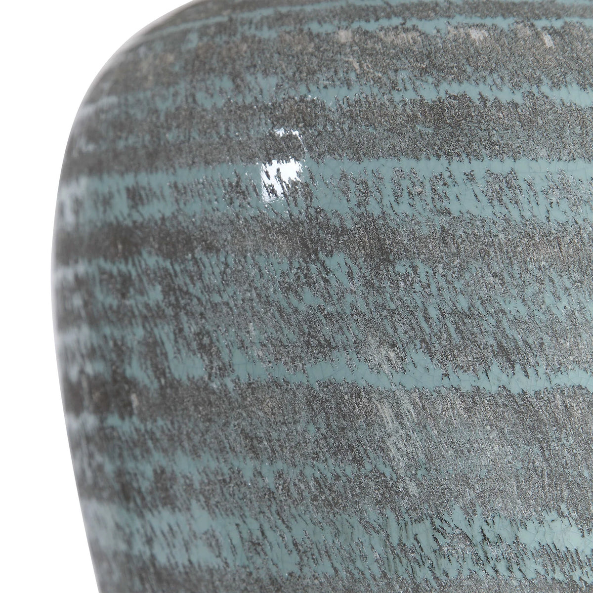 Light Aqua Crackle Table Lamp
