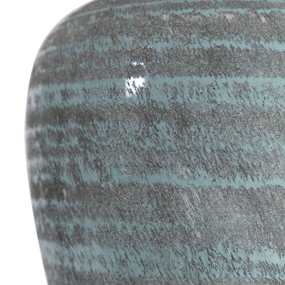 Light Aqua Crackle Table Lamp