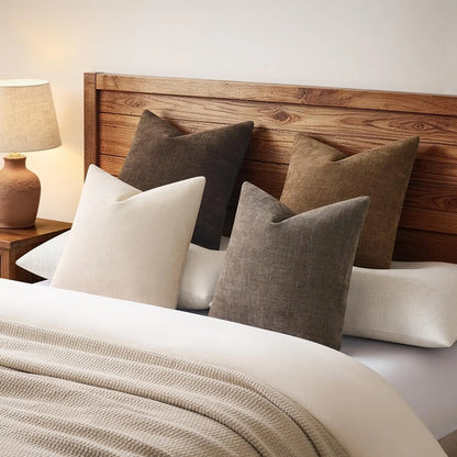 4Pcs Chenille Textured Throw Pillow Covers