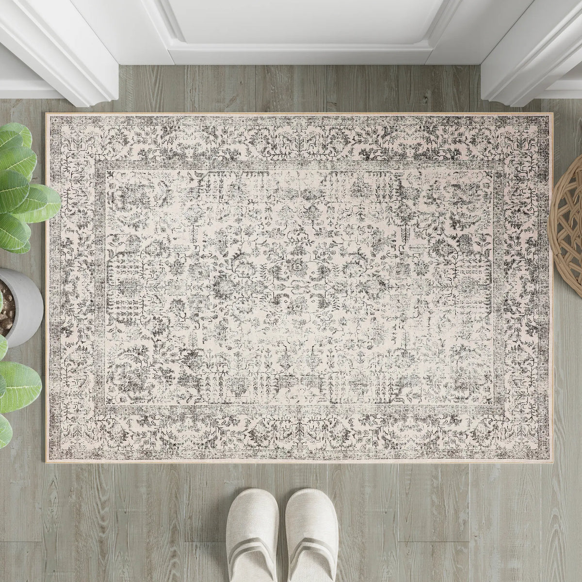 Purecozy Pet Friendly 9x12 Vintage Area Rug