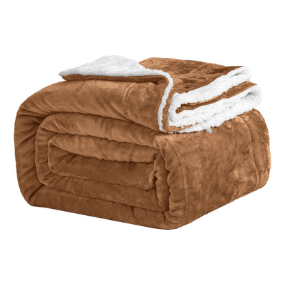 Imperial Homeware Sherpa Fleece Blanket, Dual-Layer 230 GSM Fleece and 180 GSM Sherpa, Warm Lightweight Throw for Bed, Sofa or Travel, Breathable Durable, King Queen Twin Throw Sizes, Easy Care