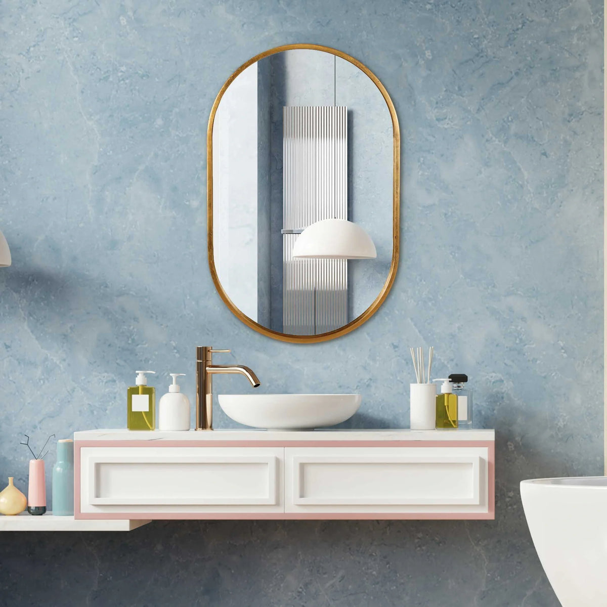 Minimalist Oval Mirror