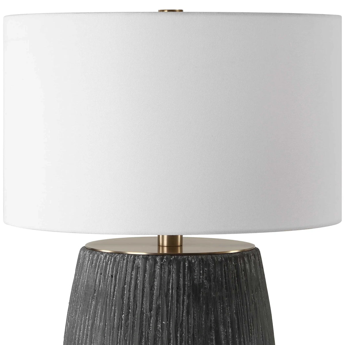 Aged Black Table Lamp