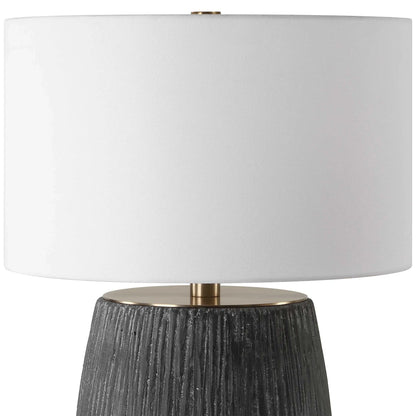 Aged Black Table Lamp
