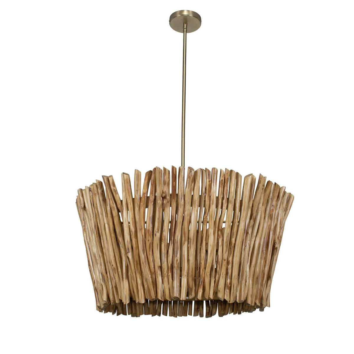 4-Light Wood Branch Chandelier