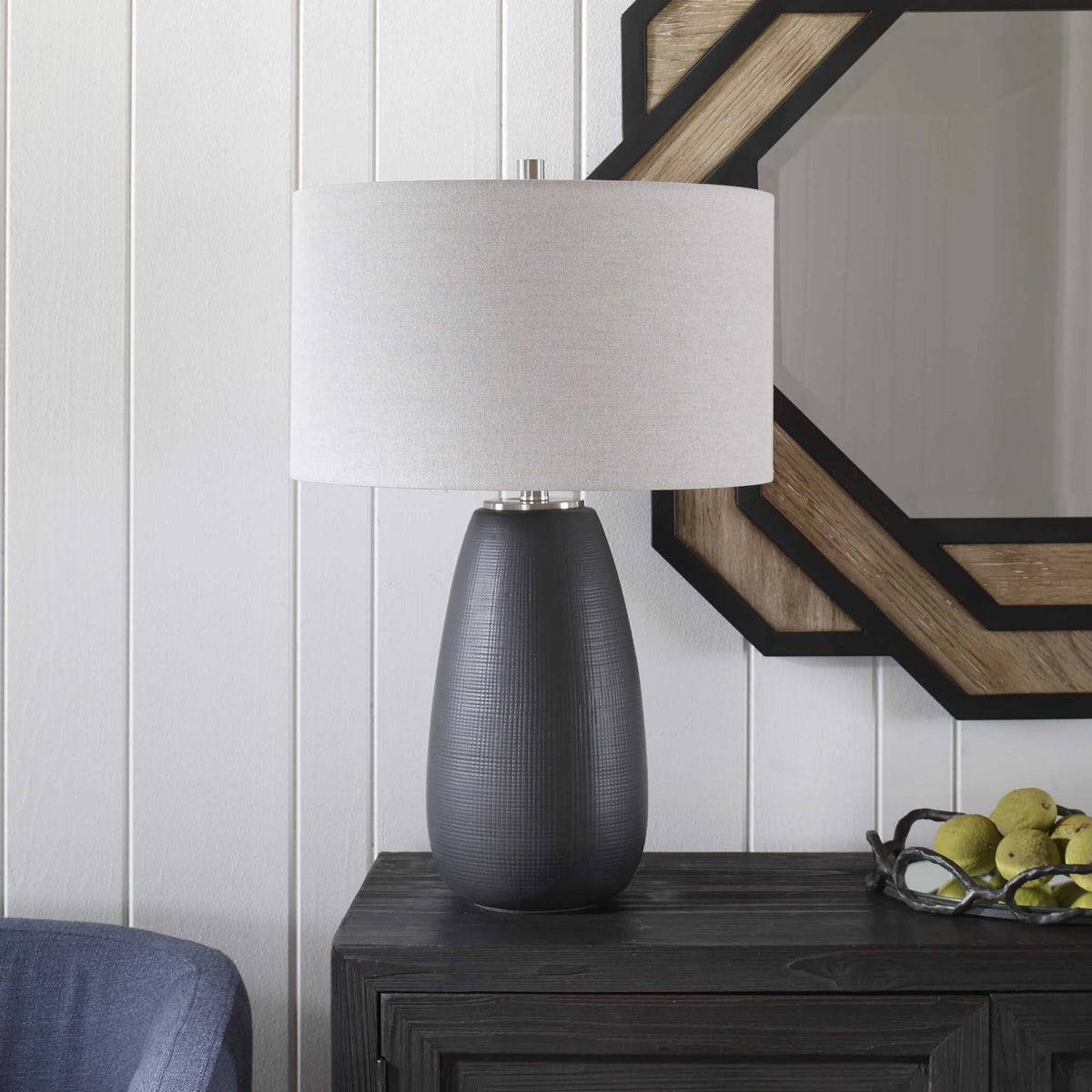 Satin Black Table Lamp