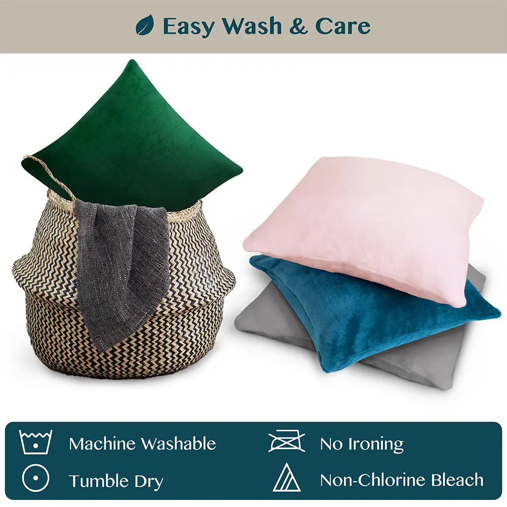 Pavilia Decorative Throw Pillow Covers - Set of 2 Velvet Cases for a Boho Aesthetic in Your Bedroom or Living Room