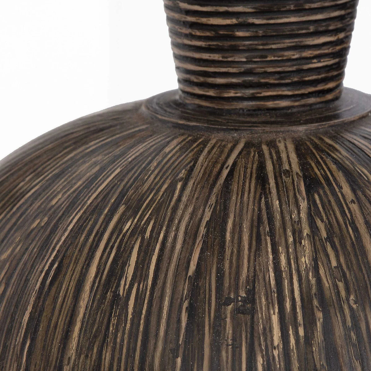 Black Washed Vases, Set of 2