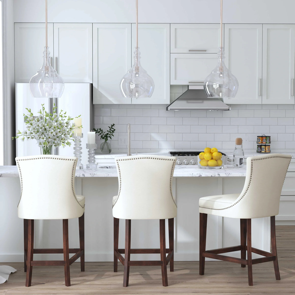 White Counter Stool