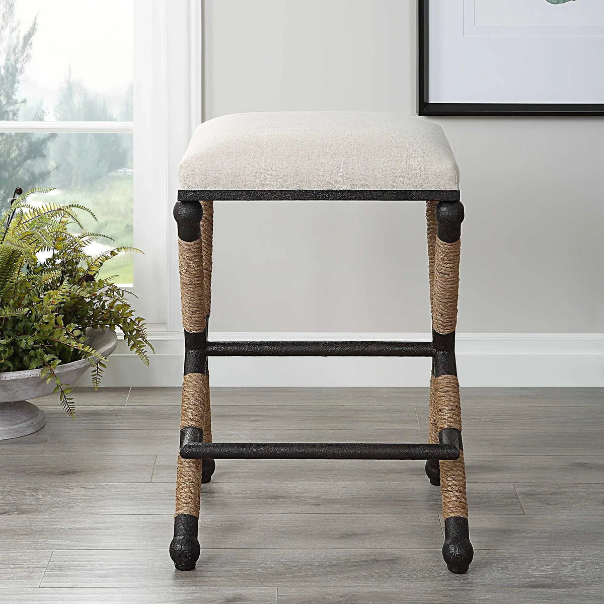 Rope Accent Counter Stool