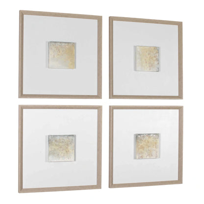 Layered Abstract Canvas Art, Set of 4