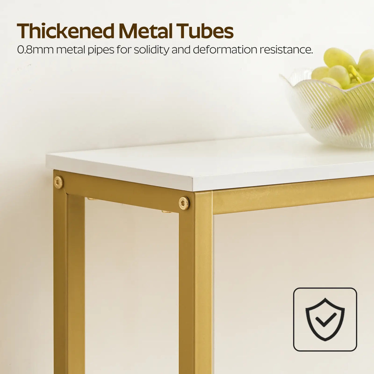 Yatiney Narrow Console Table - 2-Tier Industrial Design for Small Spaces, Perfect for Living Room or Entryway