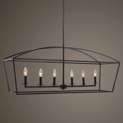 6 Light Linear Chandelier