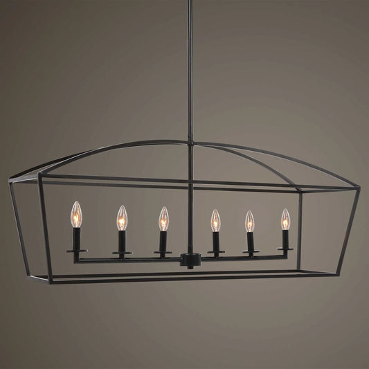 6 Light Linear Chandelier