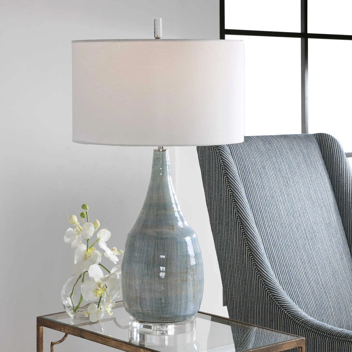 Coastal Crackle Glaze Table Lamp