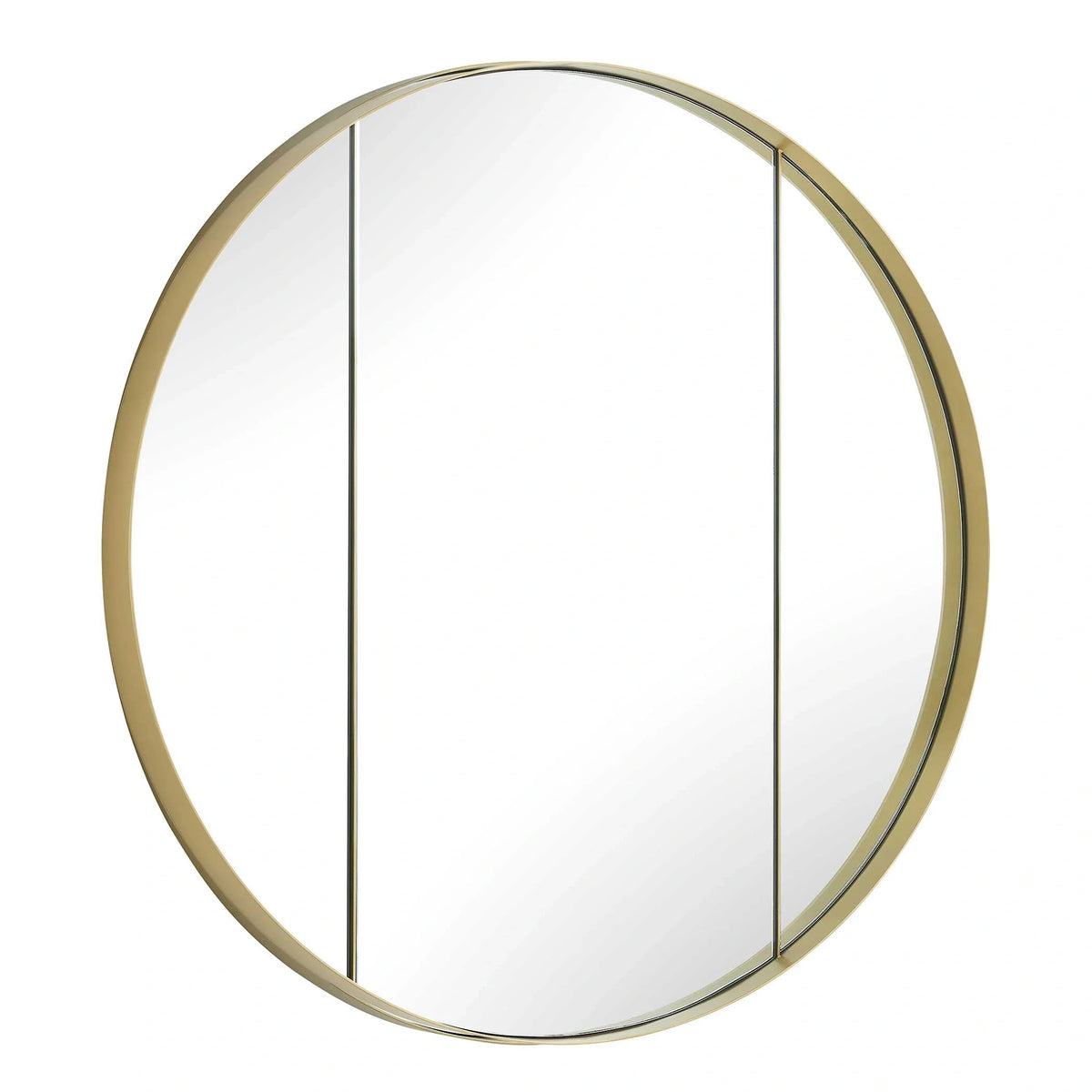 Antique Brass Round Mirror