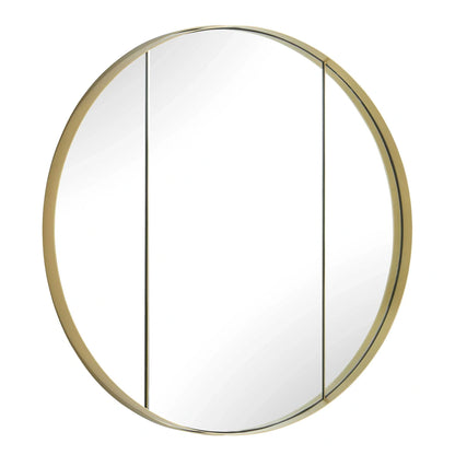 Antique Brass Round Mirror