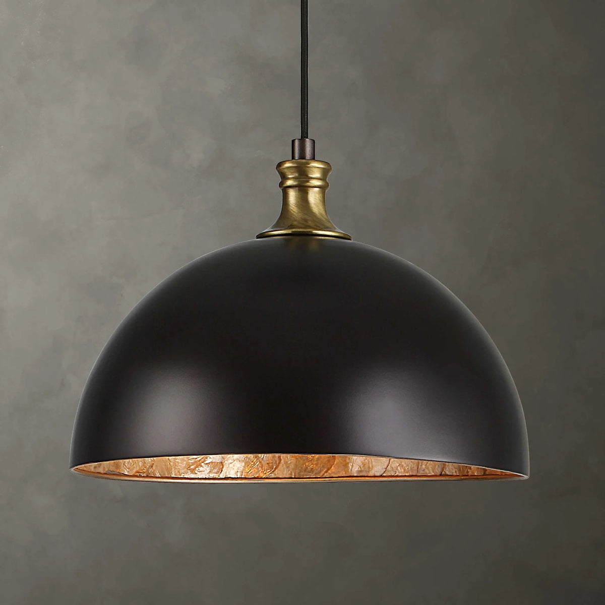 Capiz Shell Bronze Pendant