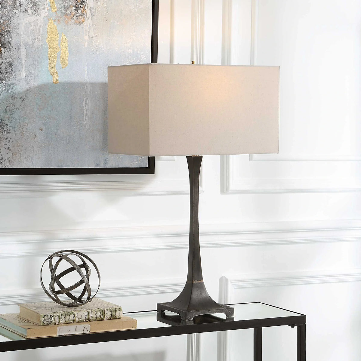 Tapered Iron Table Lamp