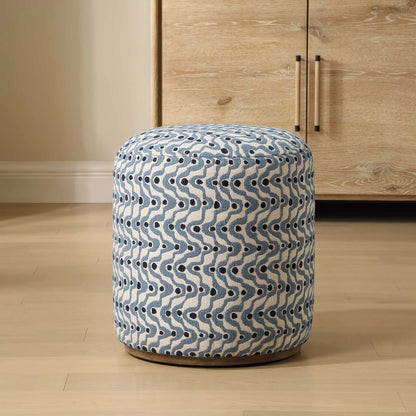 Blue Fabric Ottoman