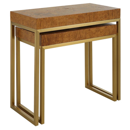 Wooden Nesting Tables, Set of 2