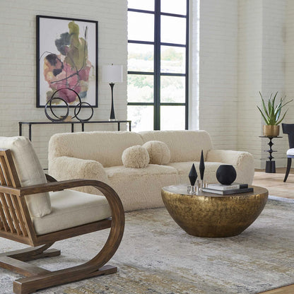 Rounded Sheepskin Sofa