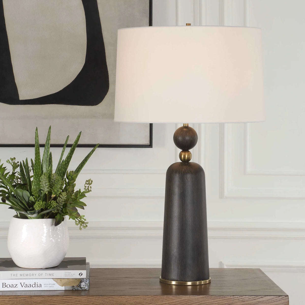 Dark Walnut Table Lamp