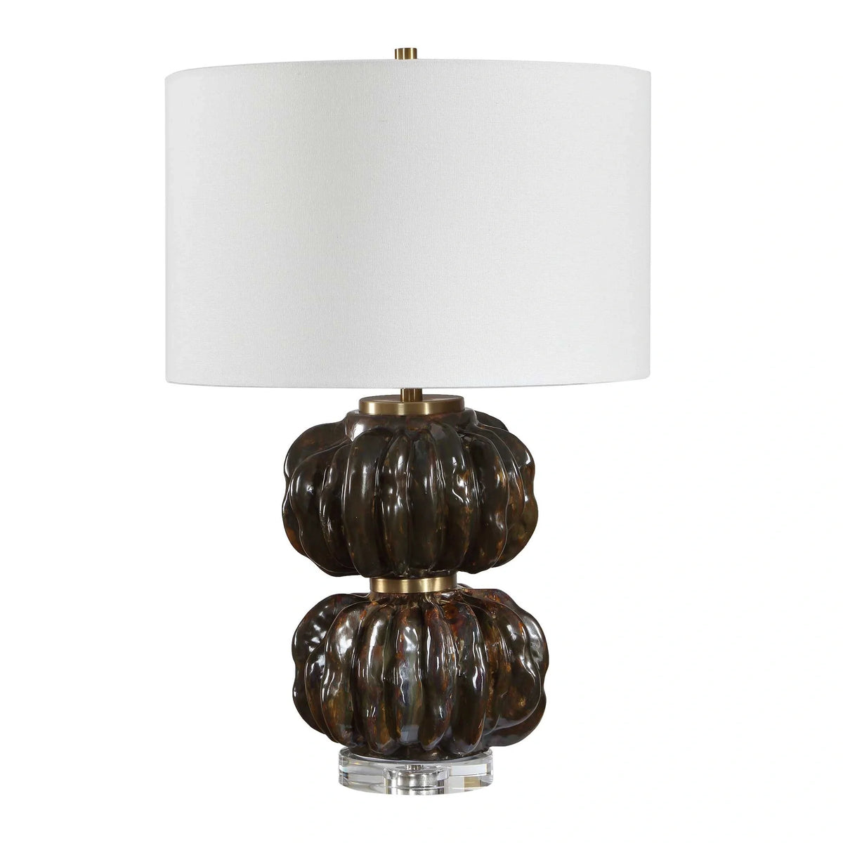 Brown Glass Table Lamp