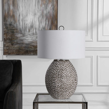 Gray White Table Lamp