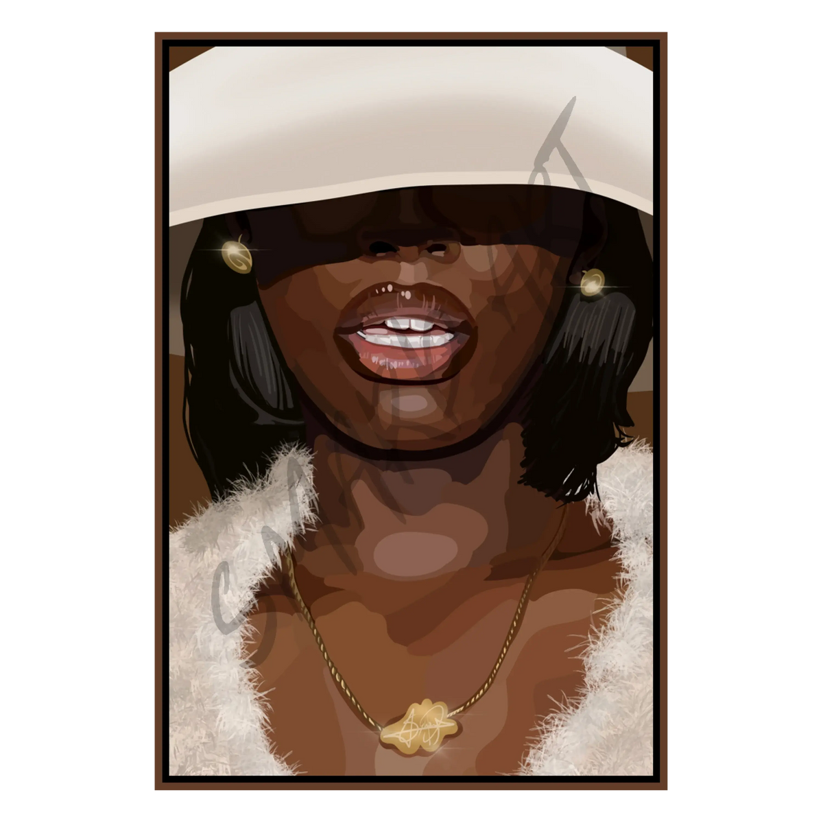 Smard Black Wall Art Print