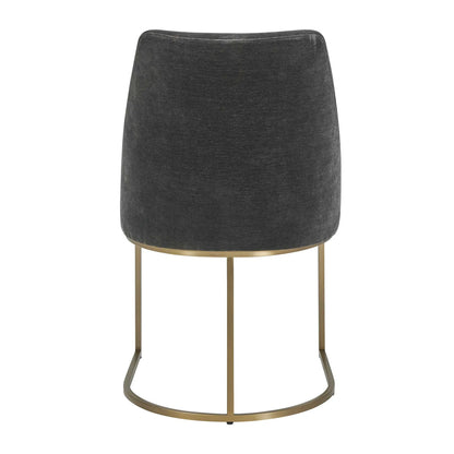 Curved Steel Dining Chair